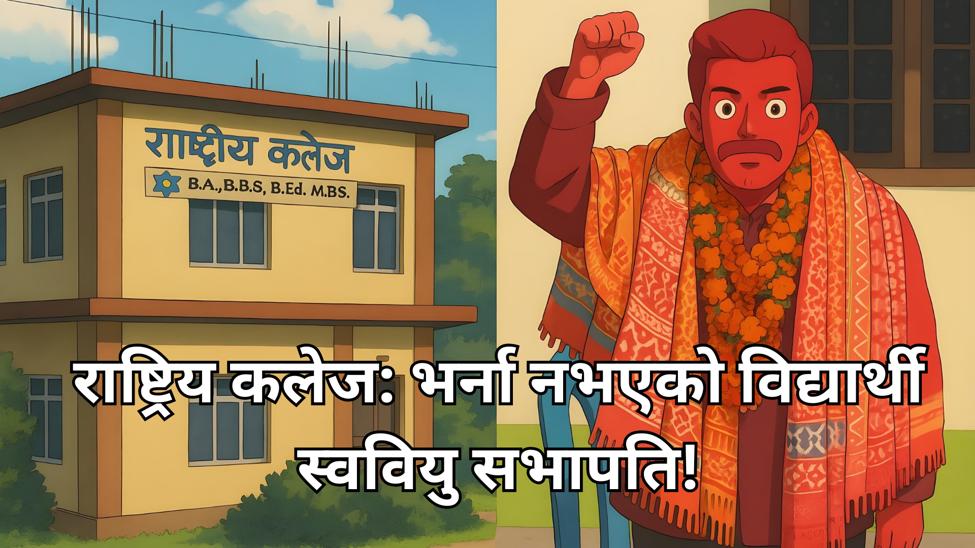राष्ट्रिय कलेज भर्ना नभएको विद्यार्थी स्ववियु सभापति!