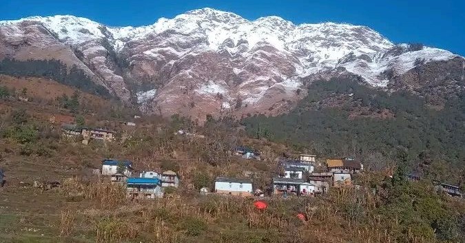 बाजुरामा वर्षासँगै हिमपात, असिनाले गहुँबाली प्रभावित