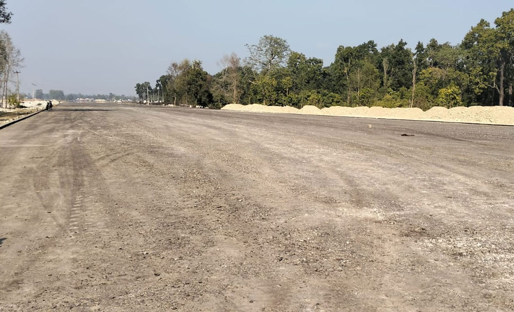 मजगाउँ विमानस्थल निर्माण ७५ प्रतिशत सम्पन्न, धावनमार्ग अन्तिम चरणमा
